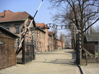 Inngang og port Auschwitz