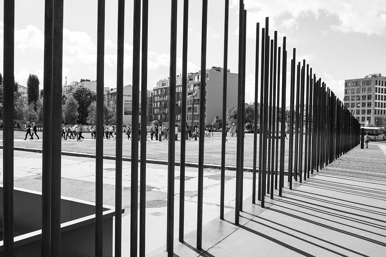 Bernauer Strasse rester av Berlinmuren