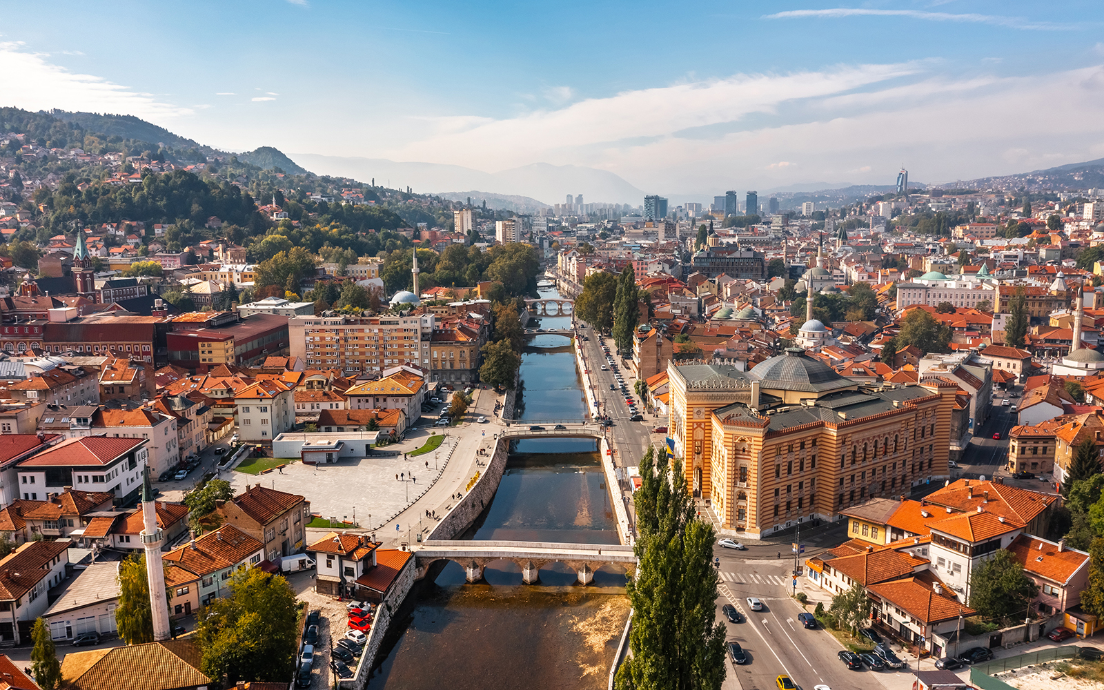 Utsikt over Sarajevo i Bosnia-Hercegovina