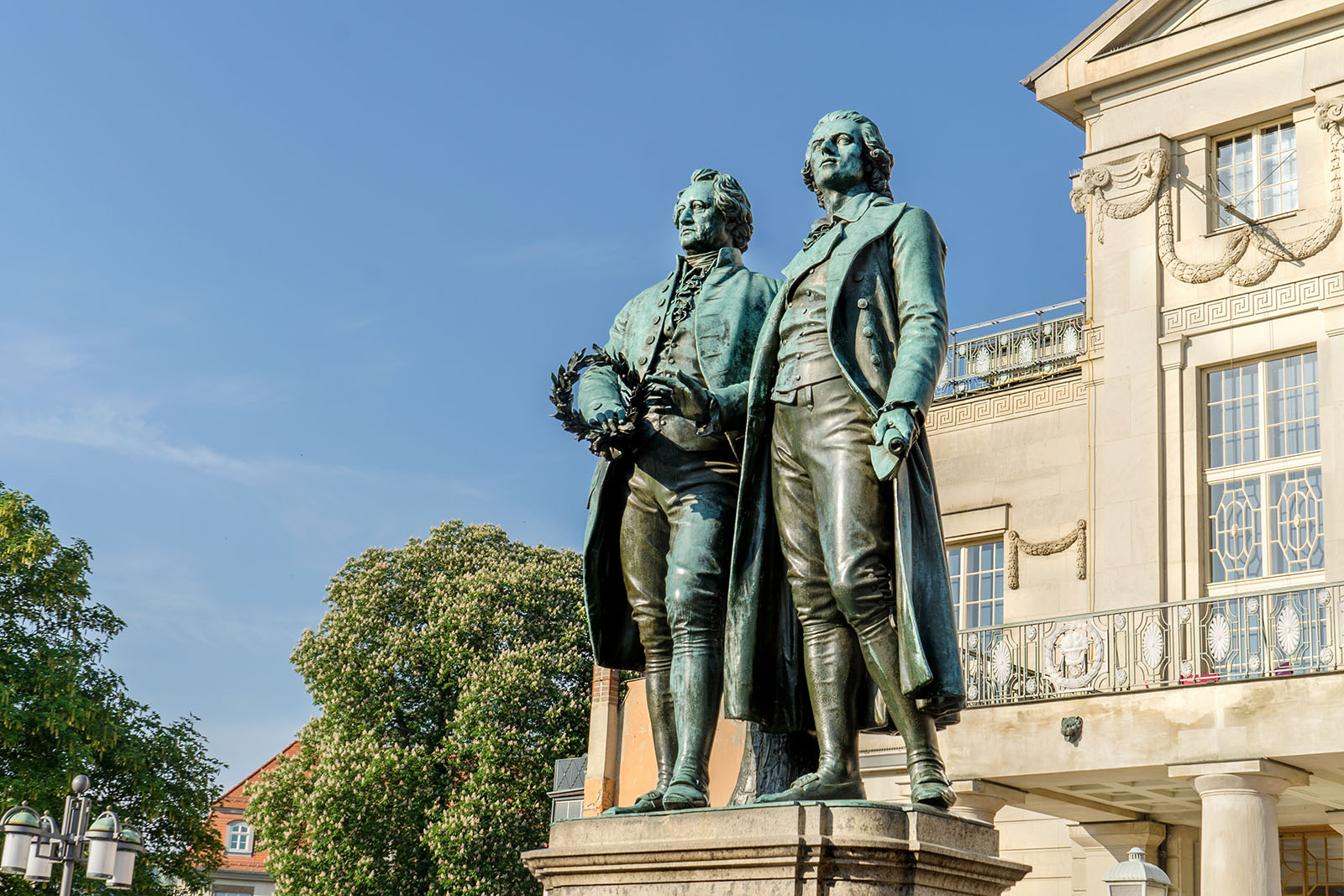 Goethe- og Schiller-monumentet i Weimar