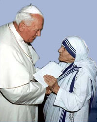 Mor Teresa med Paven